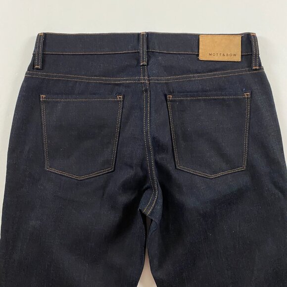 NWOT Mott & Bow Jeans Straight Mens 32x32 Fit 33x30 Rivington Raw Dark Wash Blue - Picture 5 of 14